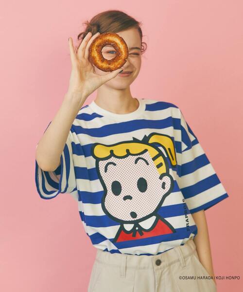 FRAPBOIS（フラボア）の「OSAMU GOODS フェイスT（Tシャツ/カットソー・レディース・エメラルド/ブルー/ネイビー/レッド・1/2）」の3枚目の写真