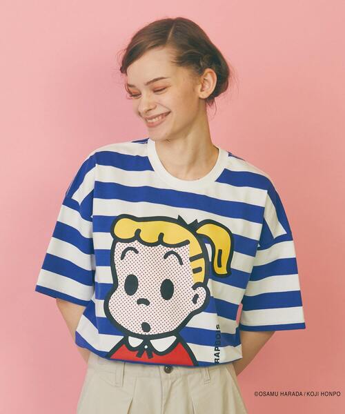 FRAPBOIS（フラボア）の「OSAMU GOODS フェイスT（Tシャツ/カットソー・レディース・エメラルド/ブルー/ネイビー/レッド・1/2）」の6枚目の写真