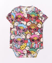 HYSTERIC MINI | MOUSY MINI総柄 半袖ロンパース(ロンパース)
