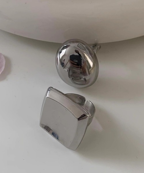 Vipoa(ヴィポア)の「Square & Round Metal Rings(リング・レディース・シルバー・FREE)」の21枚目の写真