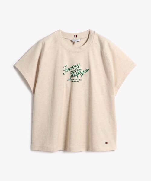 TOMMY HILFIGER(トミーヒルフィガー)の「シーズナルスクリプトキャップスリーブTシャツ(Tシャツ/カットソー・レディース・オフホワイト/マルチ・X-SMALL/SMALL/MEDIUM/LARGE)」の11枚目の写真