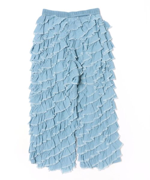 H.A.K（ハク）の「2．0オンスシフォンデニムクレイジーフリルパンツ（デニムパンツ・レディース・ブルー/ネイビー・1/2）」の3枚目の写真