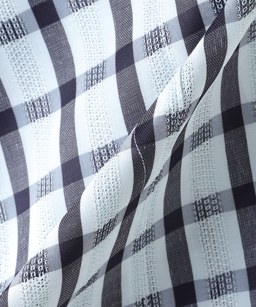 DAIRIKU（ダイリク）の「DAIRIKU / ダイリク "Leno Weave"W-PKT Dress H-S Shirt（シャツ/ブラウス・メンズ・ネイビー・LARGE/MEDIUM/SMALL）」の3枚目の写真