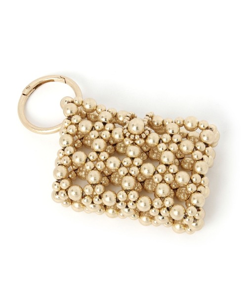 GLOBAL WORK（グローバルワーク）の「ビーズバッグチャーム/657420（キーホルダー・レディース・ライトイエロー/ブラック/ライトグレー・FREE）」の3枚目の写真