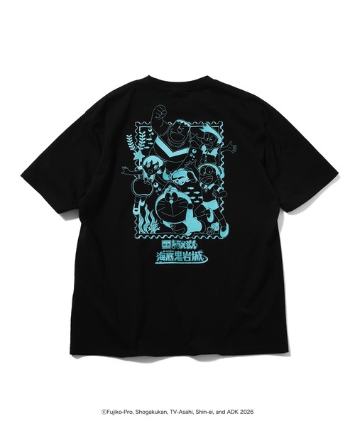 HOMEGAME（ホームゲーム）の「HOMEGAME｜映画ドラえもん - Tシャツ [POSTAGE STAMP TEE HG260102]（Tシャツ/カットソー・メンズ・サックスブルー/ブラック/ホワイト・XX-LARGE/X-LARGE/LARGE/MEDIUM/SMALL）」の5枚目の写真