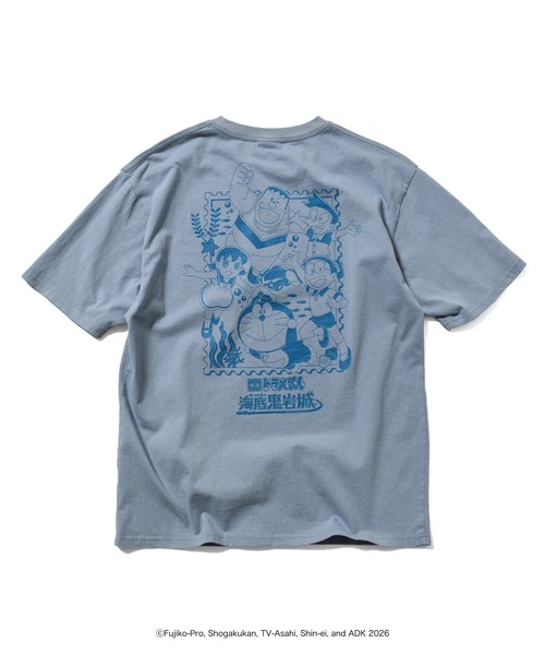 HOMEGAME（ホームゲーム）の「HOMEGAME｜映画ドラえもん - Tシャツ [POSTAGE STAMP TEE HG260102]（Tシャツ/カットソー・メンズ・サックスブルー/ブラック/ホワイト・XX-LARGE/X-LARGE/LARGE/MEDIUM/SMALL）」の6枚目の写真