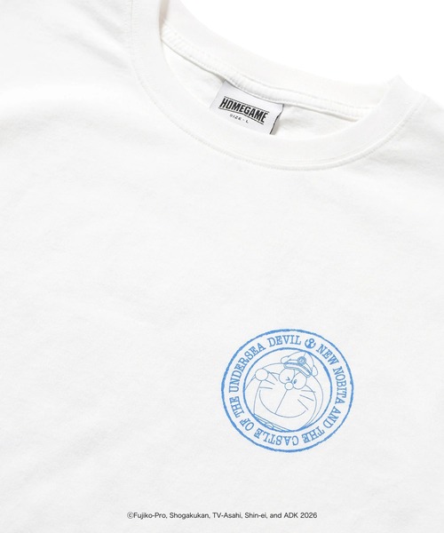HOMEGAME（ホームゲーム）の「HOMEGAME｜映画ドラえもん - Tシャツ [POSTAGE STAMP TEE HG260102]（Tシャツ/カットソー・メンズ・サックスブルー/ブラック/ホワイト・XX-LARGE/X-LARGE/LARGE/MEDIUM/SMALL）」の7枚目の写真