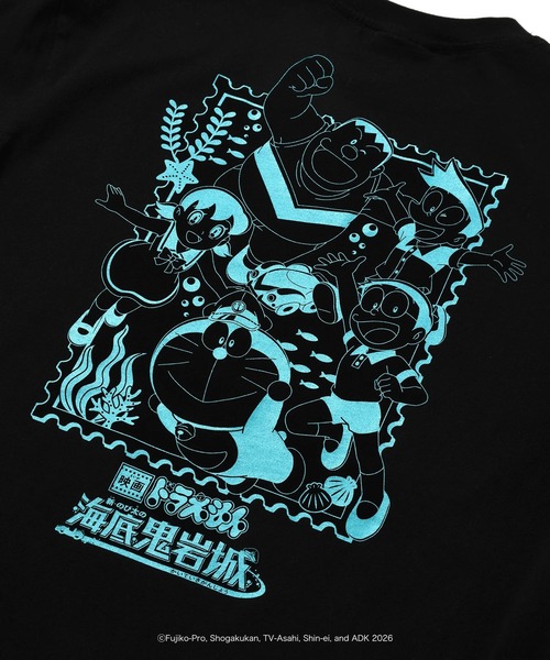HOMEGAME（ホームゲーム）の「HOMEGAME｜映画ドラえもん - Tシャツ [POSTAGE STAMP TEE HG260102]（Tシャツ/カットソー・メンズ・サックスブルー/ブラック/ホワイト・XX-LARGE/X-LARGE/LARGE/MEDIUM/SMALL）」の10枚目の写真