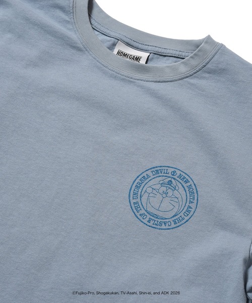 HOMEGAME（ホームゲーム）の「HOMEGAME｜映画ドラえもん - Tシャツ [POSTAGE STAMP TEE HG260102]（Tシャツ/カットソー・メンズ・サックスブルー/ブラック/ホワイト・XX-LARGE/X-LARGE/LARGE/MEDIUM/SMALL）」の11枚目の写真
