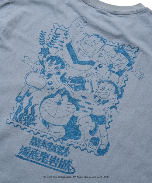 HOMEGAME（ホームゲーム）の「HOMEGAME｜映画ドラえもん - Tシャツ [POSTAGE STAMP TEE HG260102]（Tシャツ/カットソー・メンズ・サックスブルー/ブラック/ホワイト・XX-LARGE/X-LARGE/LARGE/MEDIUM/SMALL）」の12枚目の写真