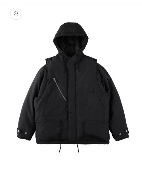 PHINGERIN(フィンガリン)の「【PHINGERIN】フィンガリン DOUBLE CUSHY HOODED JACKET(その他アウター・メンズ・ブラック・MEDIUM)」の6枚目の写真