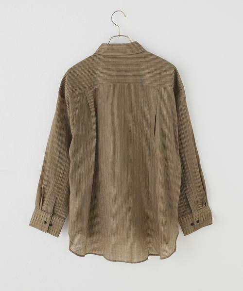 JOURNAL STANDARD（ジャーナルスタンダード）の「【TONYWACK/トニーワック】 LYOCELL OVERSIZED STRIPE SHIRT（シャツ/ブラウス・レディース・カーキ・MEDIUM）」の2枚目の写真