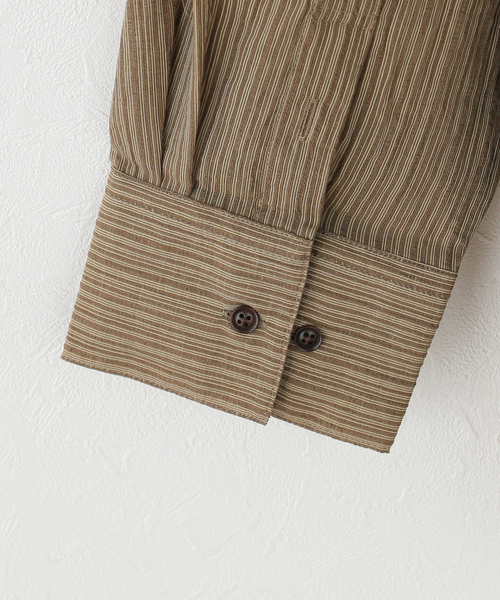 JOURNAL STANDARD（ジャーナルスタンダード）の「【TONYWACK/トニーワック】 LYOCELL OVERSIZED STRIPE SHIRT（シャツ/ブラウス・レディース・カーキ・MEDIUM）」の5枚目の写真
