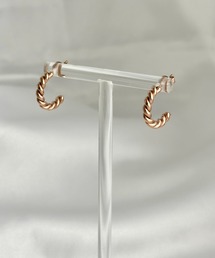ツイストシンプルフープピアス