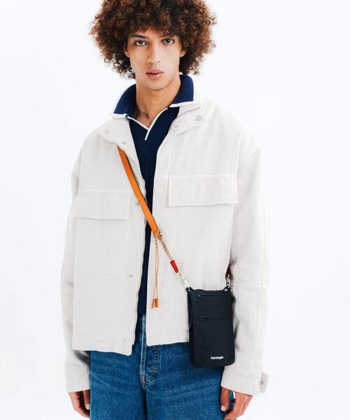 Topologie(トポロジー)の「Topologie/トポロジー Phone Sacoche Tech Sateen フォンサコッシュ【バッグ単体】(ショルダーバッグ・メンズ・ブラック・F)」の2枚目の写真