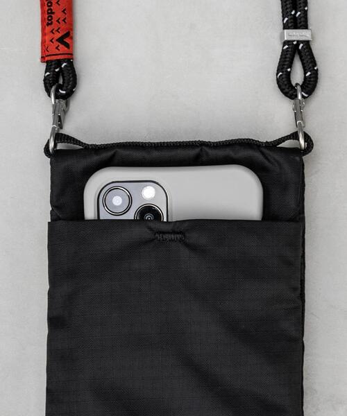 Topologie(トポロジー)の「Topologie/トポロジー Phone Sacoche Tech Sateen フォンサコッシュ【バッグ単体】(ショルダーバッグ・メンズ・ブラック・F)」の5枚目の写真