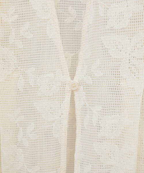 CLANE（クラネ）の「【CLANE/クラネ】BACK DESIGN FLOWER LACE TOPS/バックデザインフラワートップス（シャツ/ブラウス・レディース・ブラック/ホワイト/オレンジ・FREE）」の9枚目の写真