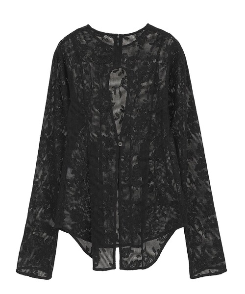 CLANE（クラネ）の「【CLANE/クラネ】BACK DESIGN FLOWER LACE TOPS/バックデザインフラワートップス（シャツ/ブラウス・レディース・ブラック/ホワイト/オレンジ・FREE）」の11枚目の写真