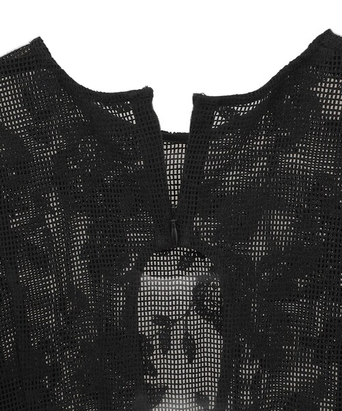 CLANE（クラネ）の「【CLANE/クラネ】BACK DESIGN FLOWER LACE TOPS/バックデザインフラワートップス（シャツ/ブラウス・レディース・ブラック/ホワイト/オレンジ・FREE）」の13枚目の写真