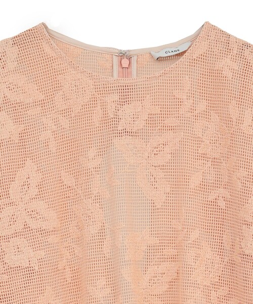CLANE（クラネ）の「【CLANE/クラネ】BACK DESIGN FLOWER LACE TOPS/バックデザインフラワートップス（シャツ/ブラウス・レディース・ブラック/ホワイト/オレンジ・FREE）」の19枚目の写真