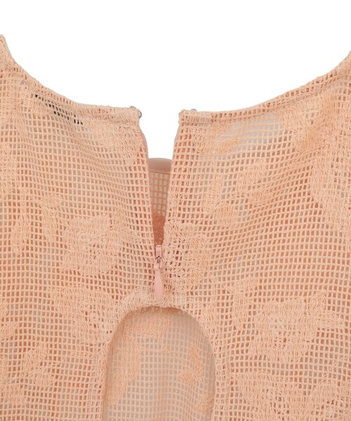CLANE（クラネ）の「【CLANE/クラネ】BACK DESIGN FLOWER LACE TOPS/バックデザインフラワートップス（シャツ/ブラウス・レディース・ブラック/ホワイト/オレンジ・FREE）」の20枚目の写真
