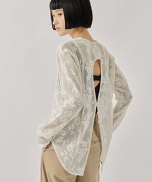 CLANE（クラネ）の「【CLANE/クラネ】BACK DESIGN FLOWER LACE TOPS/バックデザインフラワートップス（シャツ/ブラウス）」
