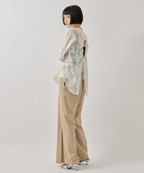 クラネ 22SS FLORETS LACE CURVE TOPS ブラウス CLANE - CLANE FLORETS LACE CURVE TOPSの通販 by さくらんぼ's shop