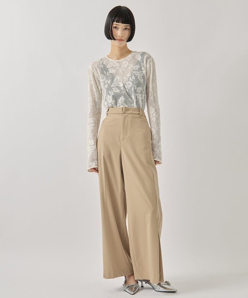 CLANE/クラネ】BACK DESIGN FLOWER LACE TOPS/バックデザインフラワー