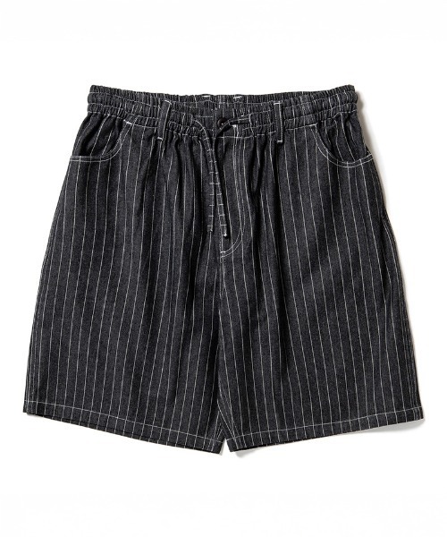 430（フォーサーティ）の「mp14917- ES STRIPE DENIM SHORTS デニムショートパンツ(26-098)（その他パンツ・メンズ・ブラック/インディゴブルー・3/2/1/0）」の2枚目の写真