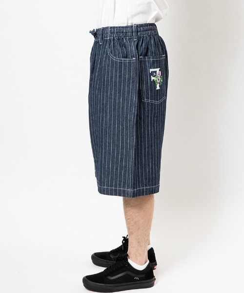 430（フォーサーティ）の「mp14917- ES STRIPE DENIM SHORTS デニムショートパンツ(26-098)（その他パンツ・メンズ・ブラック/インディゴブルー・3/2/1/0）」の8枚目の写真
