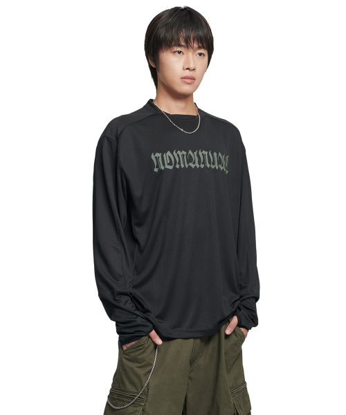 STATIC MESH LONG SLEEVE - BLACK