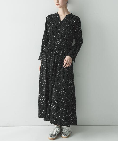 URBAN RESEARCH（アーバンリサーチ）の「ウエストシャーリングドットワンピース（ワンピース・レディース・チャコールグレー/ブラック・FREE）」の16枚目の写真