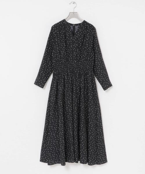 URBAN RESEARCH（アーバンリサーチ）の「ウエストシャーリングドットワンピース（ワンピース・レディース・チャコールグレー/ブラック・FREE）」の21枚目の写真