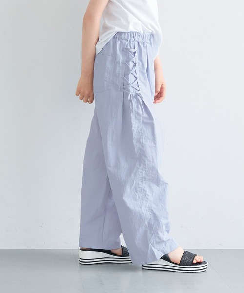 coca(coca)(コカ)の「キッズ アシメレースアップワイドパンツ(その他パンツ・キッズ・ブラック/ラベンダー・150/140/130/120)」の11枚目の写真