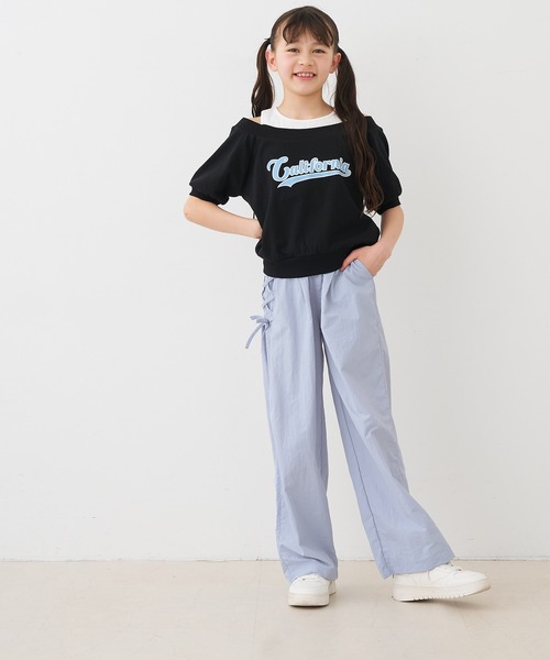 coca(coca)(コカ)の「キッズ アシメレースアップワイドパンツ(その他パンツ・キッズ・ブラック/ラベンダー・150/140/130/120)」の12枚目の写真