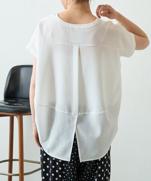 BEARDSLEY(ビアズリー)の「《4/2(木)18:00予約開始》ウシロコクーンブラウス(シャツ/ブラウス・レディース・ホワイト/ブラック・FREE)」の5枚目の写真