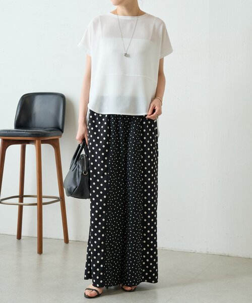 BEARDSLEY(ビアズリー)の「《4/2(木)18:00予約開始》ウシロコクーンブラウス(シャツ/ブラウス・レディース・ホワイト/ブラック・FREE)」の6枚目の写真