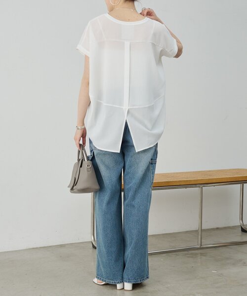 BEARDSLEY(ビアズリー)の「《4/2(木)18:00予約開始》ウシロコクーンブラウス(シャツ/ブラウス・レディース・ホワイト/ブラック・FREE)」の12枚目の写真