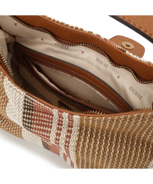 Guess（ゲス）の「CAMDEN Mini Shoulder Bag ショルダーバッグ（ショルダーバッグ・レディース・ブラウン/ホワイト×グリーン・ONE SIZE）」の10枚目の写真