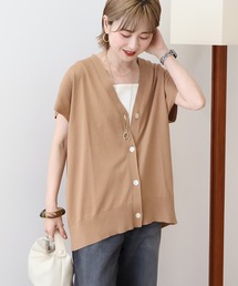 【WEB限定】フレンチスリーブVネックニットカーディガン