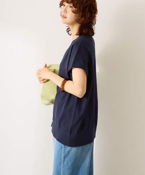 AMERICAN HOLIC(アメリカンホリック)の「【WEB限定】フレンチスリーブVネックニットカーディガン(カーディガン/ボレロ・レディース・チャコールグレー/キャメル/杢グレー/ネイビー・L/M)」の14枚目の写真