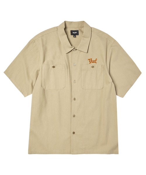 HUF（ハフ）の「FANTASIES WORK SHIRT（シャツ/ブラウス・メンズ・ダークグリーン/タン・S/M/L/XL）」の2枚目の写真