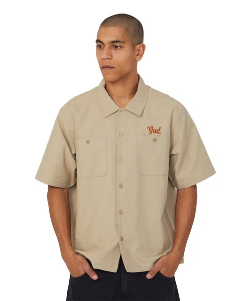 HUF（ハフ）の「FANTASIES WORK SHIRT（シャツ/ブラウス・メンズ・ダークグリーン/タン・S/M/L/XL）」の21枚目の写真