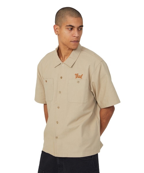 HUF（ハフ）の「FANTASIES WORK SHIRT（シャツ/ブラウス・メンズ・ダークグリーン/タン・S/M/L/XL）」の20枚目の写真