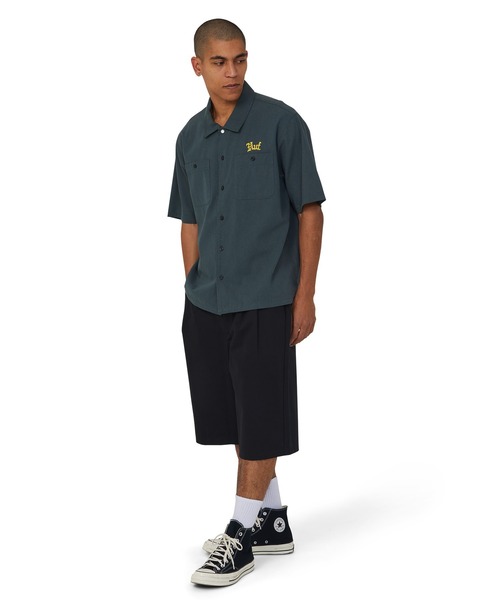 HUF（ハフ）の「FANTASIES WORK SHIRT（シャツ/ブラウス・メンズ・ダークグリーン/タン・S/M/L/XL）」の15枚目の写真