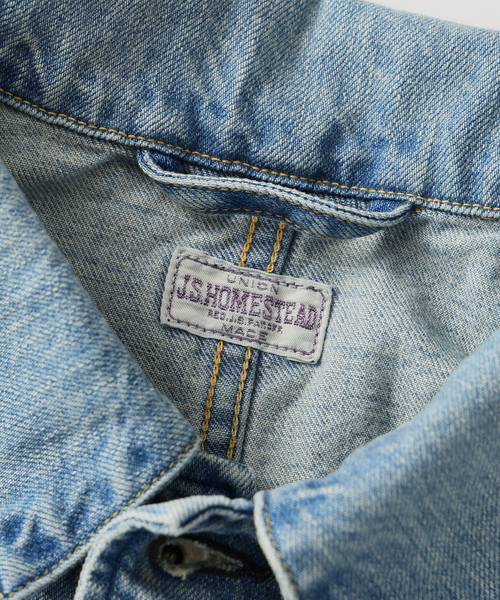 JOURNAL STANDARD J.S HOMESTEAD(ジャーナルスタンダードホームステッド)の「J.S.Homestead / グランジーン デニム チョア ジャケット(デニムジャケット・メンズ・サックスブルー・LARGE/MEDIUM)」の8枚目の写真