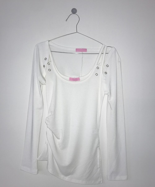 THEAIRTOWN(ジエアタウン)の「popo eyelet set(Tシャツ/カットソー・レディース・ブラック/ホワイト/ベージュ・FREE)」の21枚目の写真