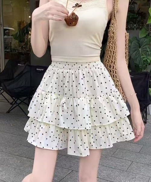 AsheKsha(アシクシャ)の「ケーキスカート(スカート・レディース・ブラック/ベージュ・M)」の3枚目の写真