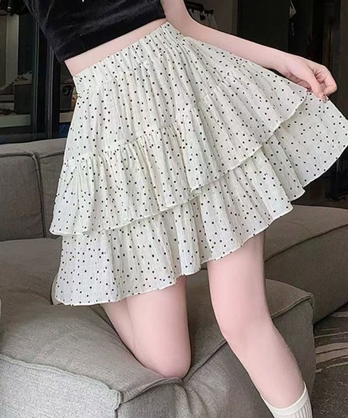 AsheKsha(アシクシャ)の「ケーキスカート(スカート・レディース・ブラック/ベージュ・M)」の5枚目の写真