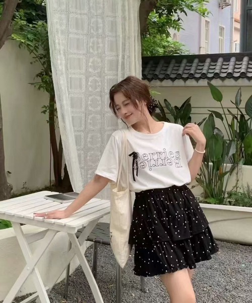 AsheKsha(アシクシャ)の「ケーキスカート(スカート・レディース・ブラック/ベージュ・M)」の9枚目の写真